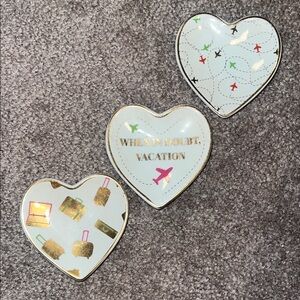 Heart-Shaped Decorative Plates Set